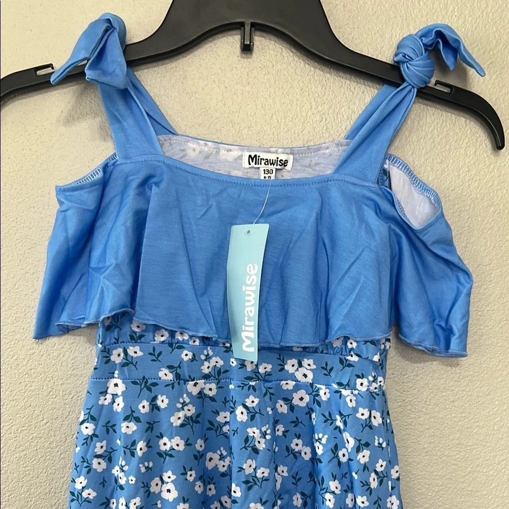 Blue‎ Floral Off-Shoulder Blue Floral Dress Easter Dress New With Tags